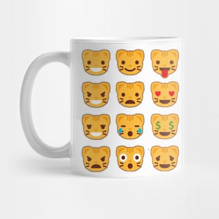 Orange Tabby Cat Pattern Mug